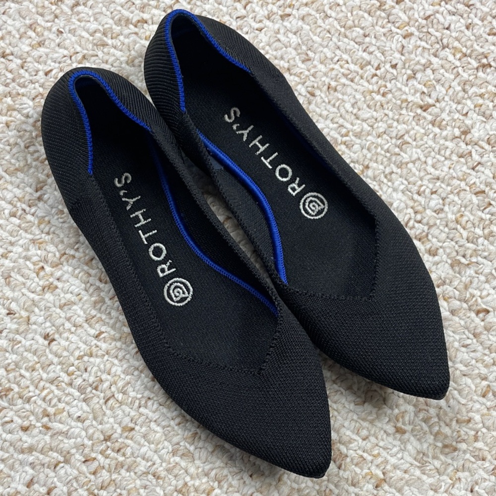 Rothy's Women's Black Point Flats